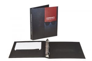 Popup Image: Turned edge 3-ring binder with square corners
