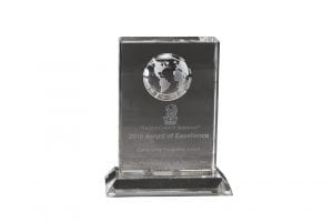 Popup Image: Crystal Award with Globe