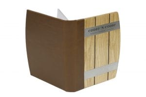 Popup Image: Wood and Leather Menu Cover