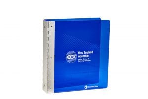 Popup Image: Three-ring binder with aluminum spine