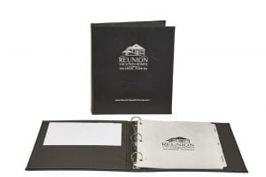 Popup Image: Turned and stitched 3-ring binder